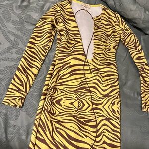Yellow Zebra Dress